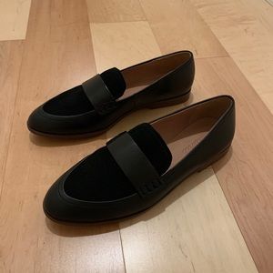 Madewell The Alex Loafer in Suede and Leather Black